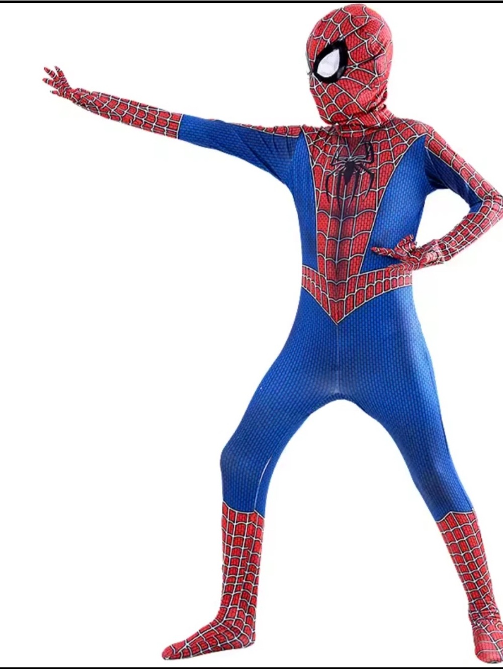 Spiderman Red and Blue Full-Body Spider Superhero Costume